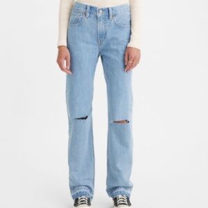 Levi's Low Pro Straight Jeans W/ Distress